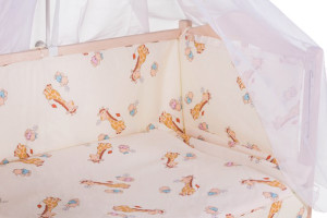 Детское постельное белье Qvatro Gold RG-08, Жирафики на бежевом, постельный комплект: 8 элементов